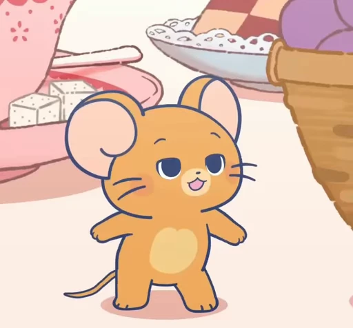 😆 Стикер «Cute Tom and Jerry» для Telegram