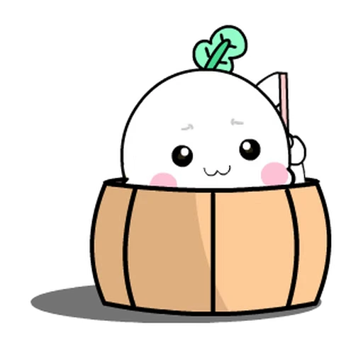 🏳️ Стикер «Cute Turnip» для Telegram