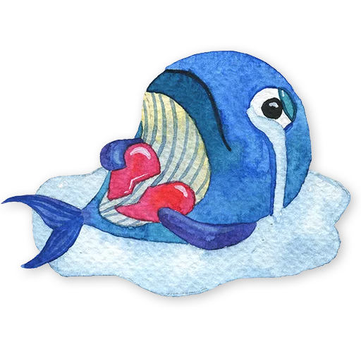 😭 Стикер «whales» для Telegram