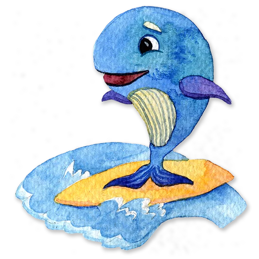 🏄 Стикер «whales» для Telegram