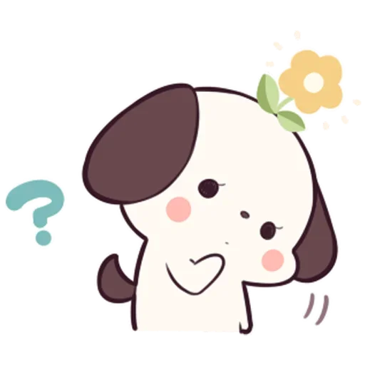 ❔ Стикер «Милый щенок Cute Puppy» для Telegram