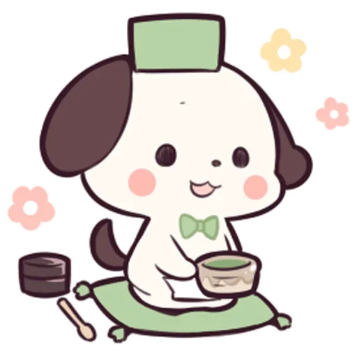 🍵 Стикер «Милый щенок Cute Puppy» для Telegram