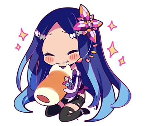 😋 Стикер «Cutie Chibi Aoki Lapis & Merli» для Telegram