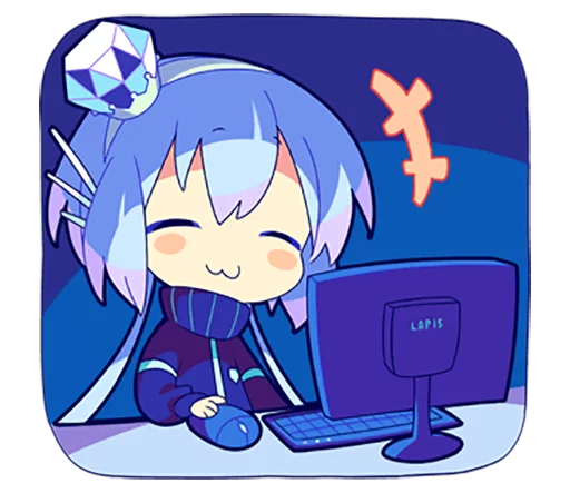 ☺️ Стикер «Cutie Chibi Aoki Lapis & Merli» для Telegram