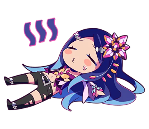 😙 Стикер «Cutie Chibi Aoki Lapis & Merli» для Telegram