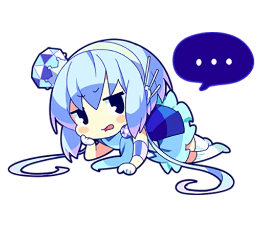 😒 Стикер «Cutie Chibi Aoki Lapis & Merli» для Telegram