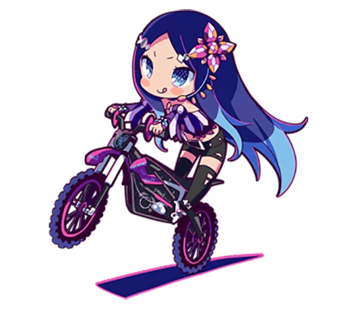 🚲 Стикер «Cutie Chibi Aoki Lapis & Merli» для Telegram