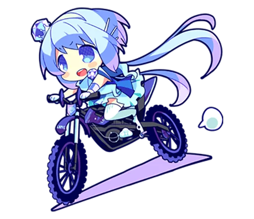 🚲 Стикер «Cutie Chibi Aoki Lapis & Merli» для Telegram