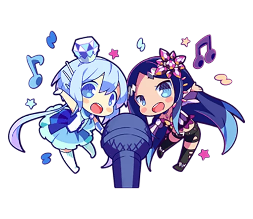 🎤 Стикер «Cutie Chibi Aoki Lapis & Merli» для Telegram