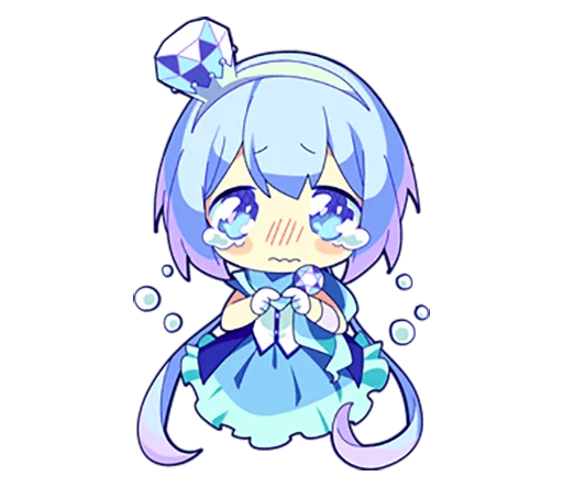 😢 Стикер «Cutie Chibi Aoki Lapis & Merli» для Telegram