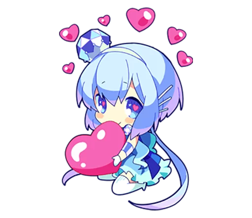 ❤ Стикер «Cutie Chibi Aoki Lapis & Merli» для Telegram