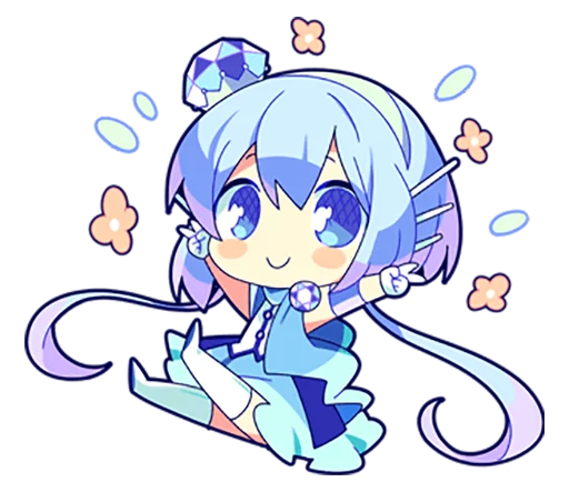 ✊ Стикер «Cutie Chibi Aoki Lapis & Merli» для Telegram