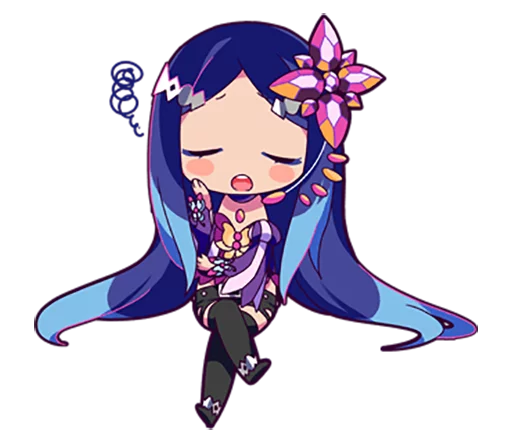 😪 Стикер «Cutie Chibi Aoki Lapis & Merli» для Telegram