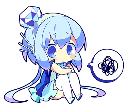 😦 Стикер «Cutie Chibi Aoki Lapis & Merli» для Telegram