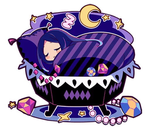 😴 Стикер «Cutie Chibi Aoki Lapis & Merli» для Telegram