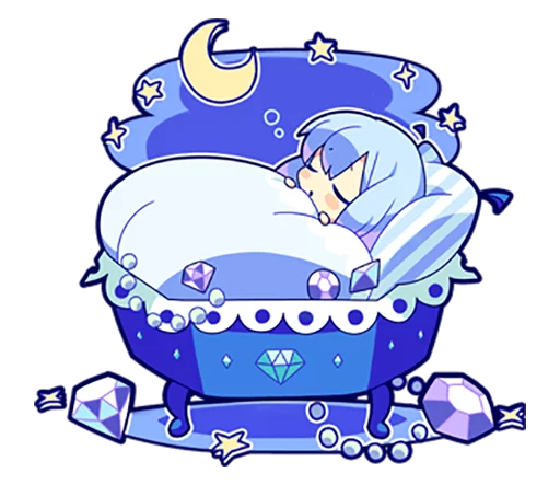 😴 Стикер «Cutie Chibi Aoki Lapis & Merli» для Telegram