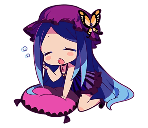 😪 Стикер «Cutie Chibi Aoki Lapis & Merli» для Telegram