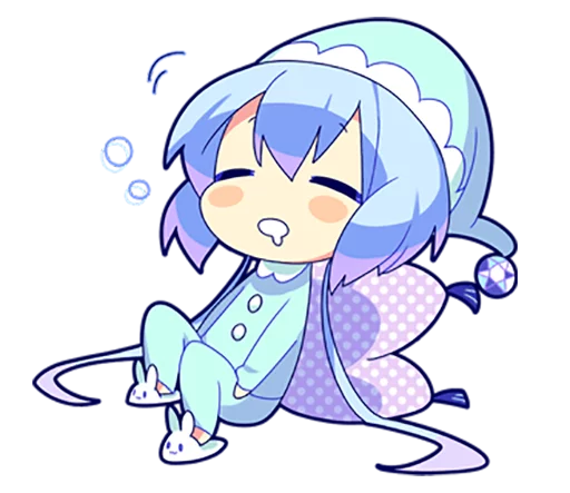 😪 Стикер «Cutie Chibi Aoki Lapis & Merli» для Telegram