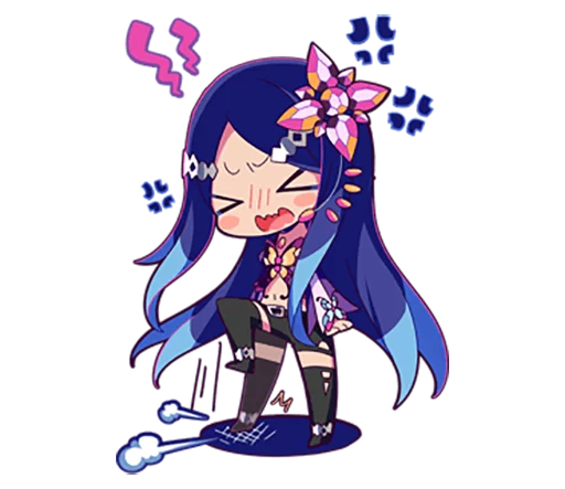 😩 Стикер «Cutie Chibi Aoki Lapis & Merli» для Telegram