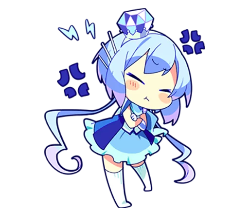 😤 Стикер «Cutie Chibi Aoki Lapis & Merli» для Telegram