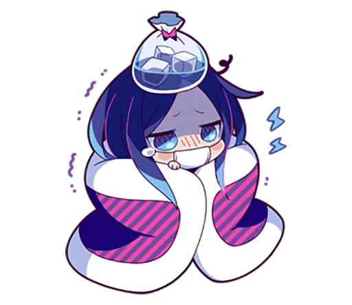 😷 Стикер «Cutie Chibi Aoki Lapis & Merli» для Telegram