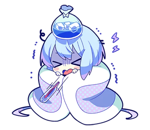 😷 Стикер «Cutie Chibi Aoki Lapis & Merli» для Telegram