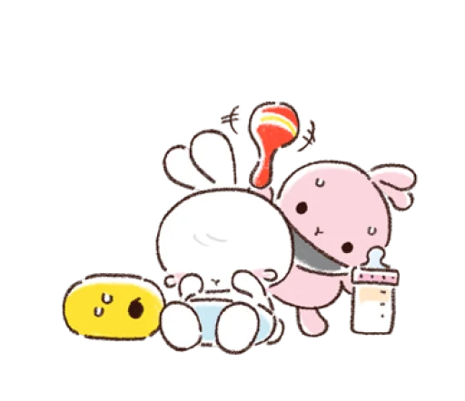 😔 Стикер «Cutie Pie Ba» для Telegram