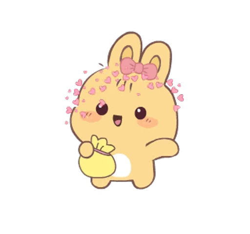 ⭐ Стикер «cute hazel hop» для Telegram