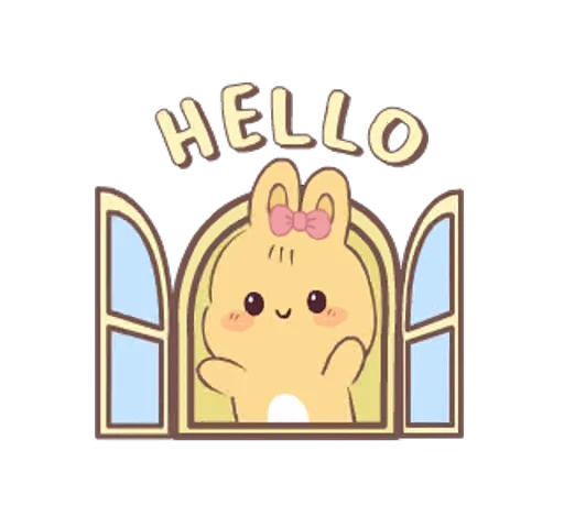 ⭐ Стикер «cute hazel hop» для Telegram