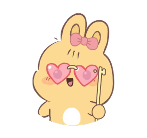 Стикерпак cute hazel hop для Telegram