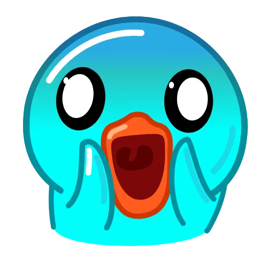 😱 Стикер «Cyan Duck» для Telegram