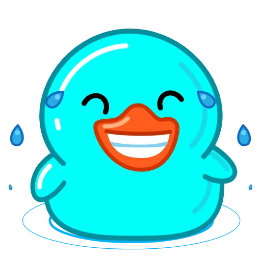 Стикерпак Cyan Duck для Telegram