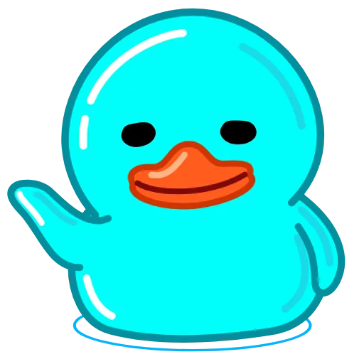 👋 Стикер «Cyan Duck» для Telegram