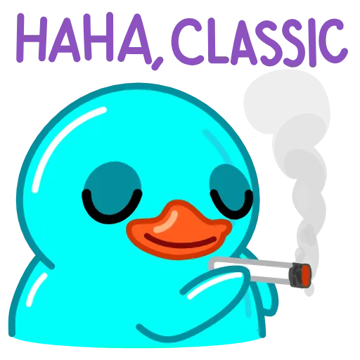 🚬 Стикер «Cyan Duck» для Telegram