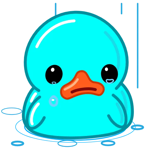 😭 Стикер «Cyan Duck» для Telegram