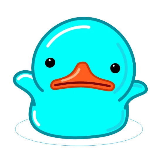🤷 Стикер «Cyan Duck» для Telegram
