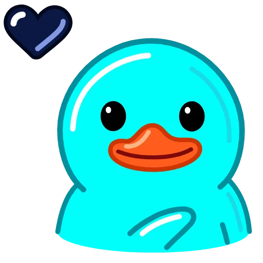 💙 Стикер «Cyan Duck» для Telegram