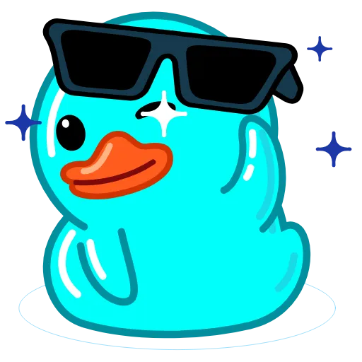 😎 Стикер «Cyan Duck» для Telegram