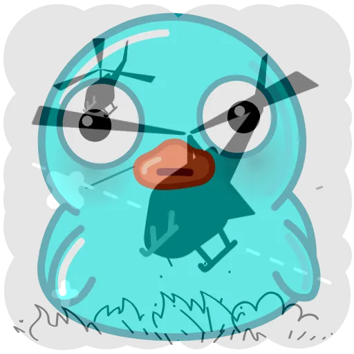 😳 Стикер «Cyan Duck» для Telegram