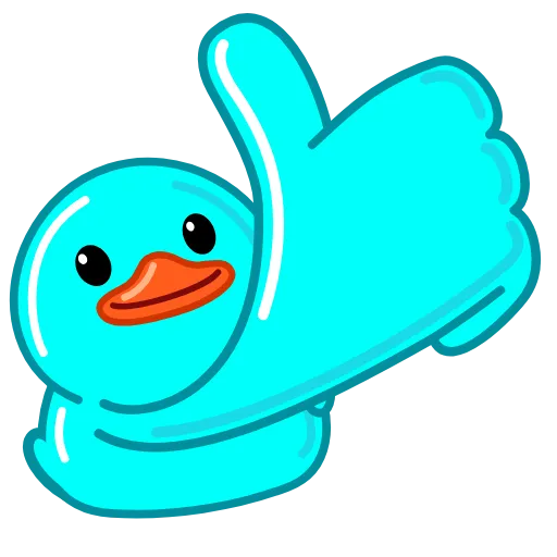 👍 Стикер «Cyan Duck» для Telegram