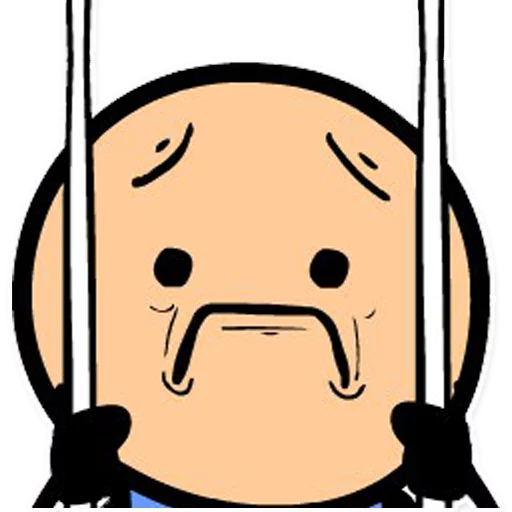 😟 Стикер «Cyanide and Depression Цианид и Депресси» для Telegram