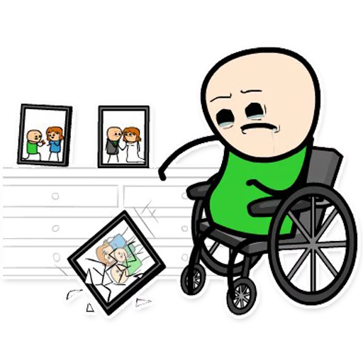☹ Стикер «Cyanide and Depression Цианид и Депресси» для Telegram
