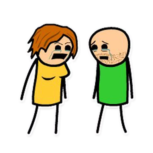 😰 Стикер «Cyanide and Depression Цианид и Депресси» для Telegram