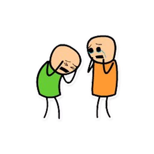 😫 Стикер «Cyanide and Depression Цианид и Депресси» для Telegram
