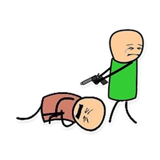 😫 Стикер «Cyanide and Depression Цианид и Депресси» для Telegram