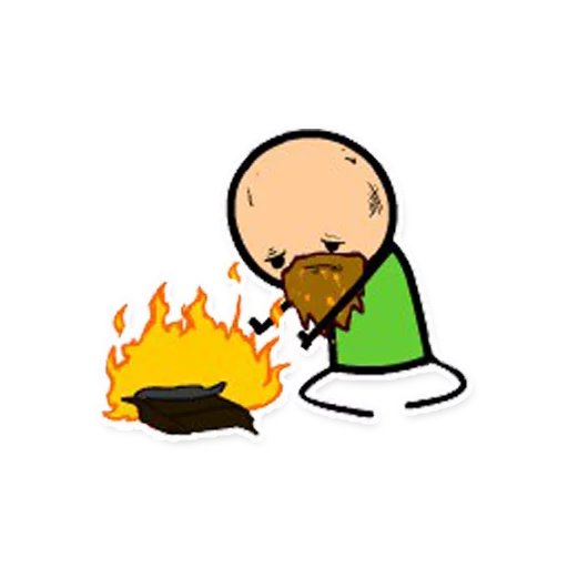 😞 Стикер «Cyanide and Depression Цианид и Депресси» для Telegram