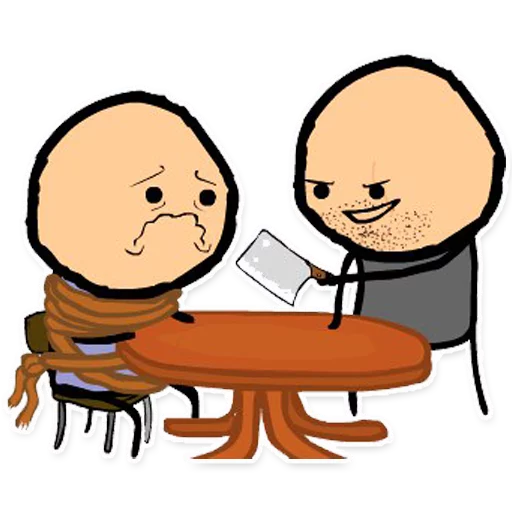 ☹ Стикер «Cyanide and Depression Цианид и Депресси» для Telegram