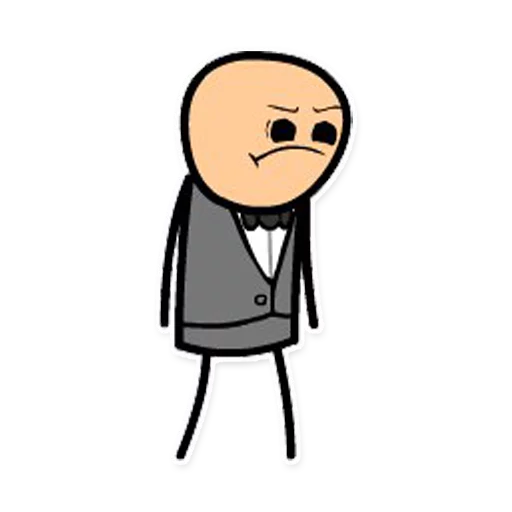 😕 Стикер «Cyanide and Depression Цианид и Депресси» для Telegram
