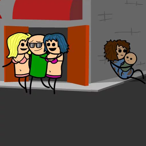😣 Стикер «Cyanide and Depression Цианид и Депресси» для Telegram