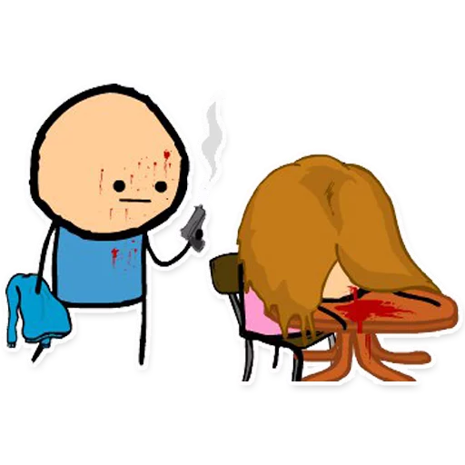 😐 Стикер «Cyanide and Depression Цианид и Депресси» для Telegram